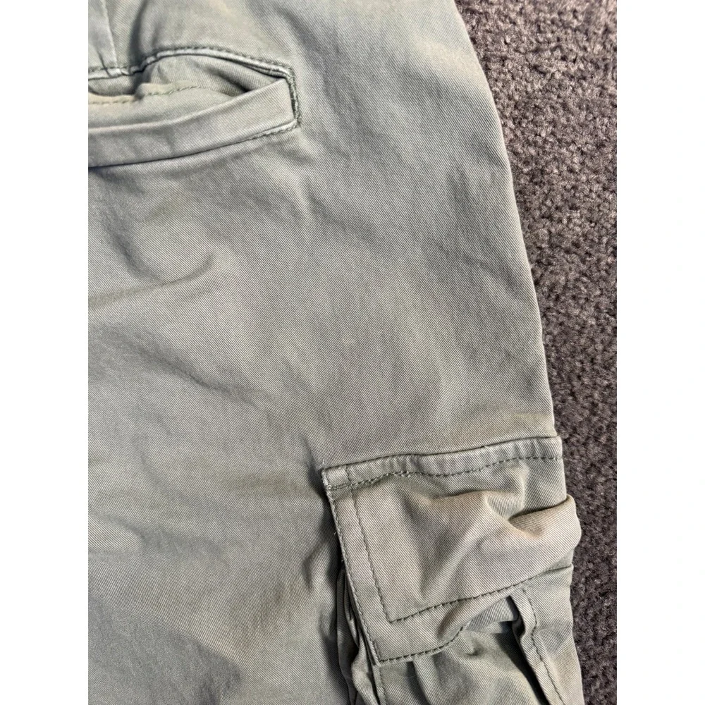 Zara Man Cargo Pants Sage Green Straight Leg Multi Pocket Utility Trousers 32